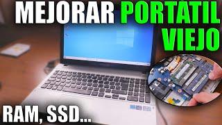 CÓMO POTENCIAR un ORDENADOR PORTÁTIL ANTIGUO  REVIVIR LAPTOP VIEJA | RAM, Caddy SSD, Pasta Térmica