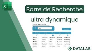 Comment créer une barre de recherche dynamique ultime dans Excel