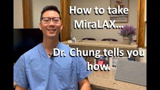 How to take Miralax for your constipation, hemorrhoids, and fissures.