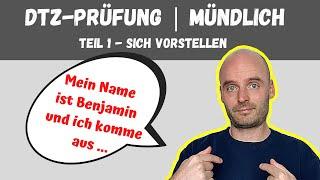DTZ  Mündliche Prüfung Teil 1 | A2 B1 | Learn German | Deutsch lernen