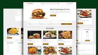 Online Food Delivery Website using HTML CSS and Javascript