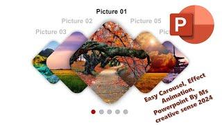 Easy Carousel Effect Animation Powerpoint By Ms creative sense 2024