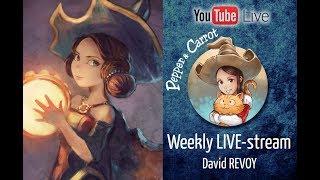 David Revoy Live Stream: coloring a digital sketch