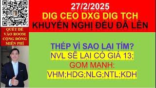 Cổ phiếu NVL về 13; DIG CEO DXG TCH CEO PDR KN trước đó đều đã lên- Cổ phiếu VHM NLG KDH HDG