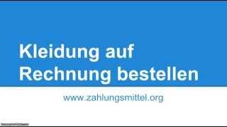 Online Kleidung auf Rechnung bestellen - Zahlungsmittel.org