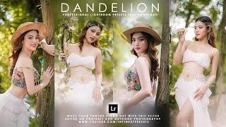 Lightroom Mobile Presets Free Download DNG and XMP - Dandelion Portrait Preset - Lightroom Tutorials