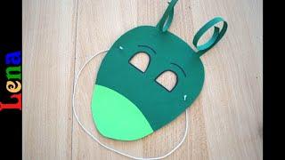 Grashüpfer Maske basteln - How to make grasshopper mask diy - как сделать маску  кузнечика