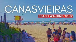 Canasvieiras Beach: A Walking Tour of Florianópolis' Vibrant Beach Paradise | Brazil 2024【4K HDR】