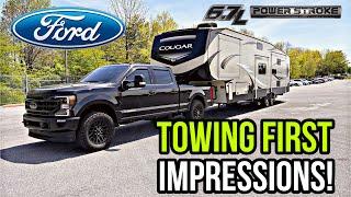 First Tow With The Ford F350 Powerstroke! How Well Does It Handle 14.5K?