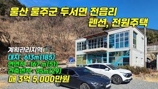 2876 [울산 전원주택] 울주군 두서면 전읍리 수정내저수지 근처 조망이 좋은 2층 남향 일반철골구조 전원주택, 독채 펜션 매매