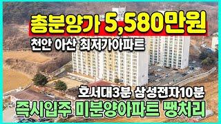 총분양가 5,580만원 최저가아파트 즉시입주 초대형호재 소액 부동산투자 추천 천안 풍세 인접 미분양아파트 땡처리 아산 삼정백조 아파트