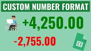 FORMAT POSITIVE AND NEGATIVE NUMBERS WITH CUSTOM NUMBER FORMATTING