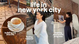 a week in my life: productive weekdays in NYC, more apartment updates, workouts