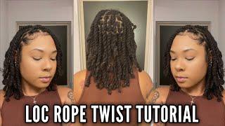 HOW TO | EASY ROPE TWIST TUTORIAL ON LOCS | Simply Kee Samone