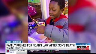 WTOC Exclusive: Family pushes for Noah’s law after son’s death