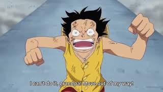 Luffy Punches Garp, Garp Cannot Hurt His Beloved Grandson - One Piece