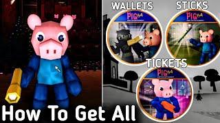 How To Get ALL STICKS + TICKETS + WALLETS In Roblox Pig 64 | Full Walkthrough