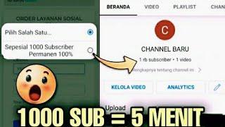 1000 SUBSCRIBER DALAM HITUNGAN JAM !!! Cara Menambah Subscriber Youtube 2024 Permanen Tanpa Salsub