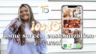 HOW TO CUSTOMIZE YOUR IPHONE WITH IOS 15 | aesthetic home screen customization and new features!!