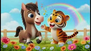 “Baby Horse and Baby Tiger’s Friendship Song | Fun and Heartwarming Adventure for Kids | Gallop