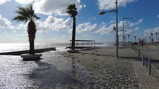 Paphos Sea front  Rough Seas & High Winds