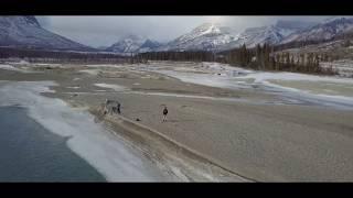 Travel Alberta- Aerials of Abraham Lake (Clear Water County) Alberta, Canada- 4K