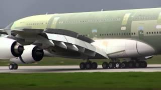 Airbus A380 Landing at XFW - First Flight EMIRATES (MSN 134)