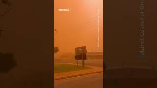 Heavy winds whip up orange dust storm in Southeast Australia