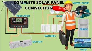 SOLAR PANEL COMPLETE HOUSE CONNECTION /WIRING/DIAGRAM