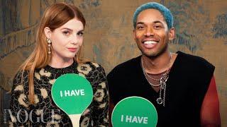 Lucy Boynton & Kelvin Harrison Jr Play ‘Never Have I Ever’ | Vogue Challenges