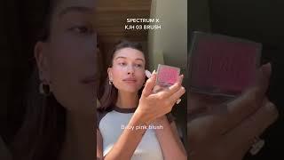 No makeup, makeup with Hailey Bieber using the Spectrum x Katie Jane Hughes brush set #haileybieber