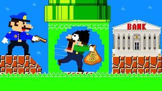 Super Mario Story: Mario Police vs Luigi Bank Robbery Escape Maze | Game Animation