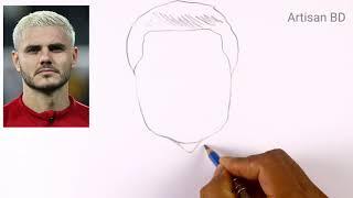 How to draw Realistic face Mauro Icardi #mauroİcardi