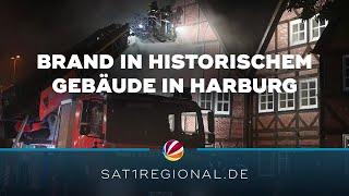 Brand in historischem Gebäude in Hamburg-Harburg