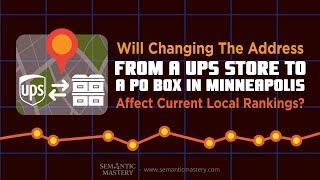 Does Changing The Address From The UPS Store To A PO Box In Minneapolis Affect Current Local Ranking