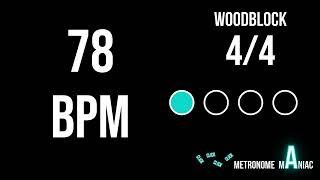 Metronome 78 BPM 4/4 - Woodblock