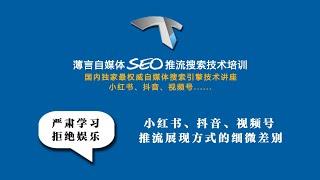 薄言抖音seo小红书SEO优化微信视频号seo运营必须了解的推荐流量的差异，短视频SEO自媒体推荐流量是抖音SEO运营优化和小红书SEO关键词搜索的部分，自媒体创业短视频创业新人博主必须掌握的流量密码