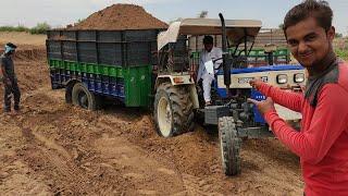 Swaraj 744 tractor stuck in heavy load Raju ki masti