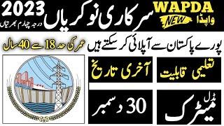 Water  & power development authority wapda new jobs 2023-24