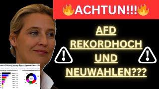 +++ EILT: AFD AUF REKORDHOCH - NEUWAHLEN BIETEN NEUE CHANCE!