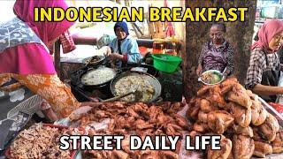 POPULAR INDONESIAN BREAKFAST FOOD FRIED CHICKEN MARKET STREET