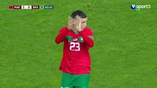 - Bilal El Khannouss vs Brazil 25.03.2023 -  تحركات بلال الخنوس ضد البرازيل -