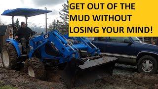 Tractor stuck in the mud? Here's how to get it out!