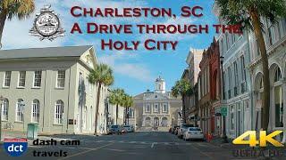 Dashcam drive through the City of Charleston and the Charleston Historic District