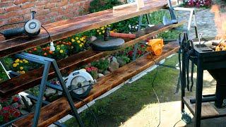 I regret not having done this earlier! Very useful thing! Table, bench, ladder, scaffolding in ONE