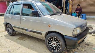 Maruti800 upgraded 13' Alloy + Lowprofile tyre #manipur Modified Cars #manipur Alloy Wheels