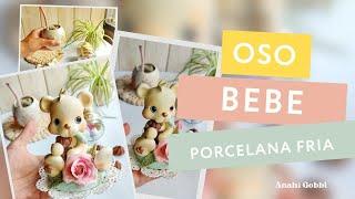 DECORACIÓN DE FRASCO - OSO BEBE - PORCELANA FRIA - PASO A PASO - CLASE EN VIVO