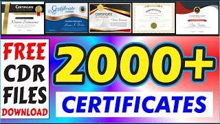 2000+ Certificate Designs Cdr File 2021 Download by Best Graphics 4u