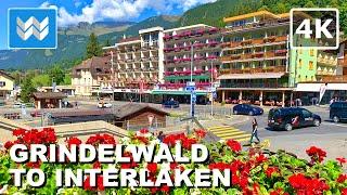 [4K] Grindelwald to Interlaken Switzerland  Swiss Scenic Driving Tour | Vacation Travel Guide