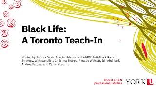 Black Life: A Toronto Teach-In